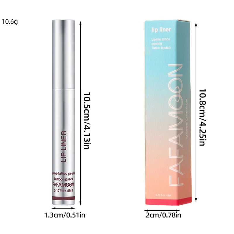 Peel-Off Matte Lip Liner & Tint – 6 Rich Shades
