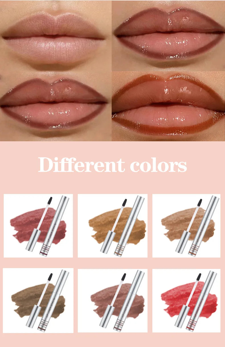 Peel-Off Matte Lip Liner & Tint – 6 Rich Shades