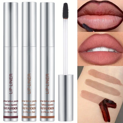 Peel-Off Matte Lip Liner & Tint – 6 Rich Shades