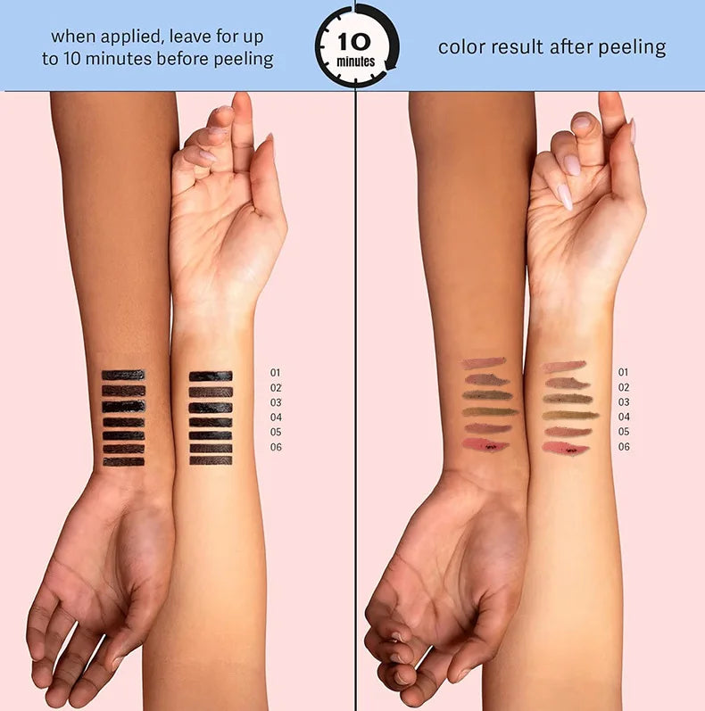 Peel-Off Matte Lip Liner & Tint – 6 Rich Shades