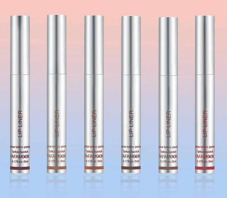 Peel-Off Matte Lip Liner & Tint – 6 Rich Shades